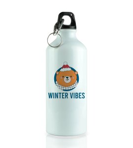 Winter Vibes Bear Tribe: Unique Winter Designer Sipper Bottle by (brand) Unique Gift For Boys Girls