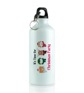 Animal Christmas Party: Unique Designer Sipper Bottle by (brand) Best Gift For Boys Girls