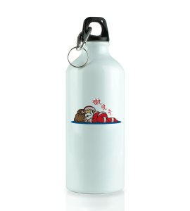 Sleepy Santa: Cute Designer Sipper Bottle by (brand) Unique Gift For Kids Boys Girls