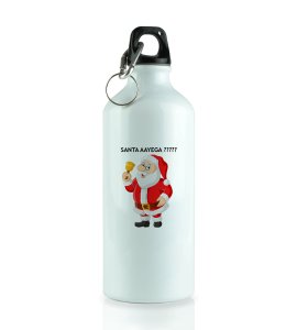 Curious Santa: Cute Designer Sipper Bottle by (brand) Best Gift For Kids Boys Girls