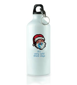 Sneezy Santa: Funny & Cute Designer Sipper Bottle by (brand) Perfect Gift For Secret Santa