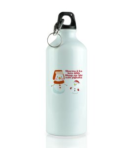 Snowman Sharmaji: Funny Designer Sipper Bottle by (brand) Perfect Gift For Secret Santa
