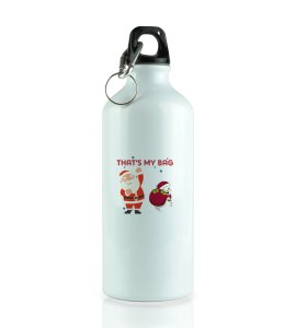 Cranky Little Santa: Funny Designer Sipper Bottle by (brand) Best Gift For Boys Girls