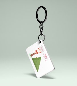 Eco-Friendly Christmas: Good Vibes Designed Key Chain byUnique Gift For New Year Boys Girls