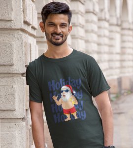 Santa On Vaction T-shirt: Exclusive Gift For Boys Girls(Green) Cool Santa T-shirt, A Perfect Gift For Secret Santa