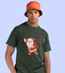 Employed Santa: Best Printed T-shirt (Green) Best Gift For Secret Santa