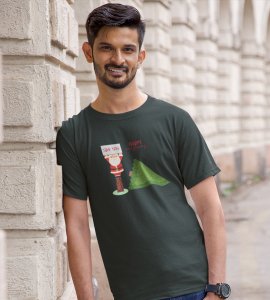 Eco-Friendly Santa: Beautifully Printed T-shirt (Green) Exclusive Gift For Boys Girls
