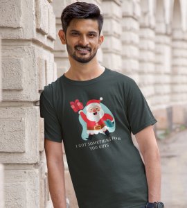 Santa got Us Gift: Best Printed T-shirt (Green) Most Liked Gift For Boys Girls