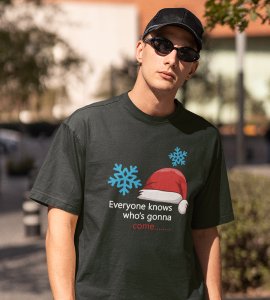 Who's Gonna Come?: Best Printed T-shirt (Green) Best Gift For Boys Girls