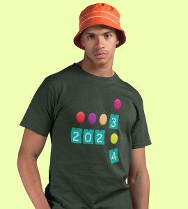 2023 Gone 2024 Came : Most Uniquely Printed T-shirt (Green) Best Gift For Boys Girls