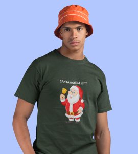 Will Santa Come?: Best Printed T-shirt (Green) Best Gift For Boys Girls