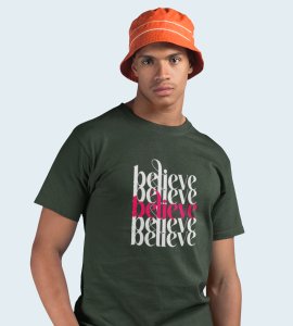 Believe In Yourself: Cute Printed T-shirt (Green) Perfect Gifts For Boys girls