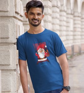 Strongest Santa: Unique Printed T-shirt (Blue) Best Gift For Christmas Eve