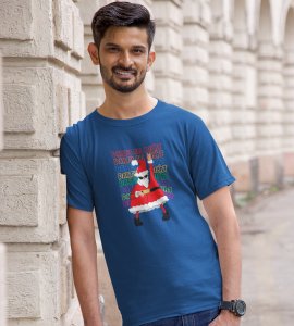Party Animal Santa : Most Unique Printed T-shirt (Blue) Best Gift For Boys Girls