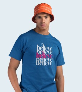 Believe In Yourself: Cute Printed T-shirt (Blue) Perfect Gifts For Boys girls