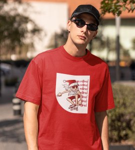 Savage Santa: Cool Printed T-shirt (Red) Perfect Gift For Secret Santa