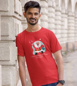 Santa got Us Gift: Best Printed T-shirt (Red) Most Liked Gift For Boys Girls