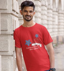 Who's Gonna Come?: Best Printed T-shirt (Red) Best Gift For Boys Girls
