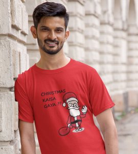 How Was Your Christmas: Cute Printed T-shirt (Red) Best Gift For Kids Boys Girls