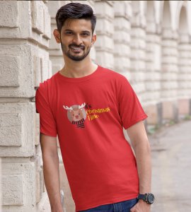 Its Christmas Time : Unique Printed T-shirt (Red) Best Gift For Boys Girls