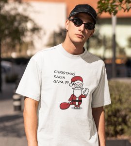 How Was Your Christmas: Cute Printed T-shirt (White) Best Gift For Kids Boys Girls