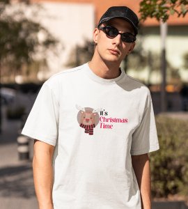 Its Christmas Time : Unique Printed T-shirt (White) Best Gift For Boys Girls