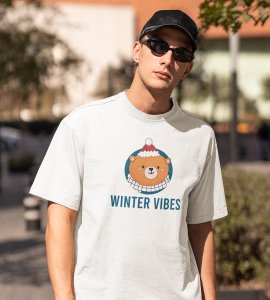 Winter Vibes: Welcome Christmas With(White) T-shirt Perfect Gift For Kids Boys Girls