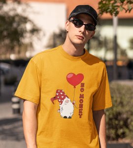 No Money: Cute Santa No Money Christmas T-shirt (Yellow) - BPA-Free, Leak-Proof Printed - Ideal for Festive Outdoor Adventures Gift