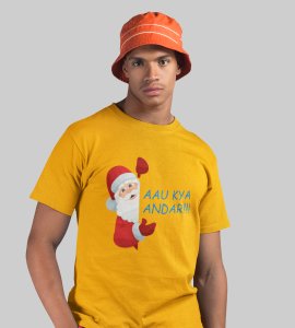 Can I Come Inside: Best Printed T-shirt (Yellow) Amazing Gift For Secret Santa