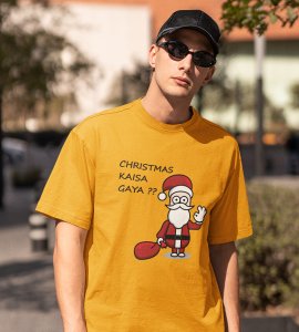 How Was Your Christmas: Cute Printed T-shirt (Yellow) Best Gift For Kids Boys Girls