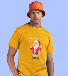 Will Santa Come?: Best Printed T-shirt (Yellow) Best Gift For Boys Girls