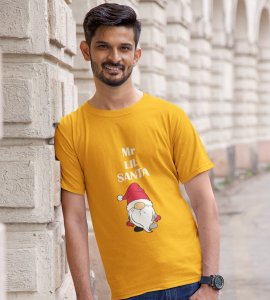 Gentleman Santa T-shirt: Best Gift For Secret Santa(Yellow) Perfect Gift For Boys Girls