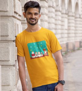 Santa's Squad: Cute Printed T-shirt (Yellow) Perfect Gift For kids
