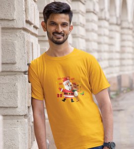 Happy Santa: Best Printed T-shirt (Yellow) Best Gift For Kids