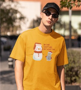 Society Against Santa : Funniest Printed T-shirt (Yellow) Best Gift For Secret Santa