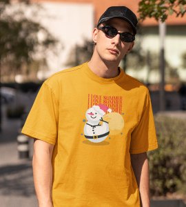 Summer Lover Snowman : Best Printed T-shirt (Yellow) Perfect Gift For Secret Santa For Boys Girls