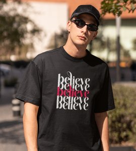 Believe In Yourself: Cute Printed T-shirt (Black) Perfect Gifts For Boys girls