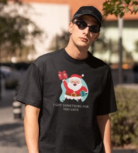 Santa got Us Gift: Best Printed T-shirt (Black) Most Liked Gift For Boys Girls