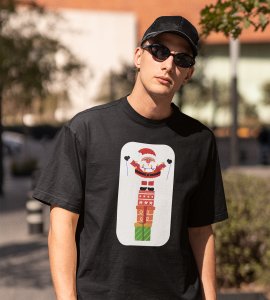 Santa On His Gifts : Best Santaclaus Printed T-shirt (Black) Best Gift For Secret Santa