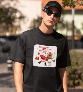 Happy Santa: Best Printed T-shirt (Black) Best Gift For Kids