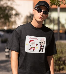 Corporate Santa: Funny Printed T-shirt (Black) Best Gift For Secret Santa