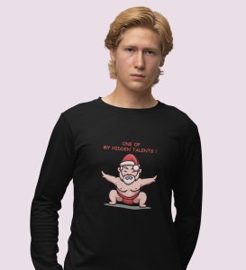 Sumo Santa: Unique DesignedFull Sleeve T-shirt Black Perfect Gift For Boys Girls