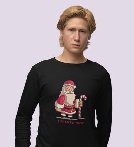 Old Grumpy Santa: Cute DesignedFull Sleeve T-shirt Black Perfect Gift For Boys Girls