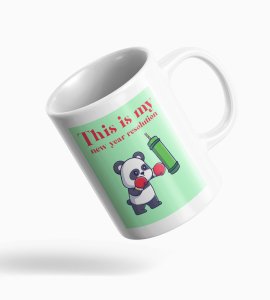 New Year New Resolution, Men's Printed Sublimated Coffee Mugs