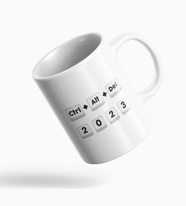 Delete 2023, New Year Printed Coffee Mugs