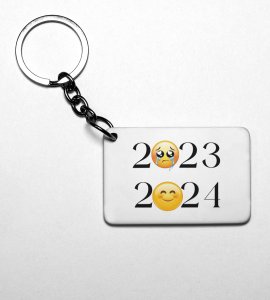 No More 2023 Only 2024, New Year Printed Key-Chain