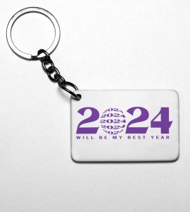 2024 The Best Year,New Year Printed Key-Chain