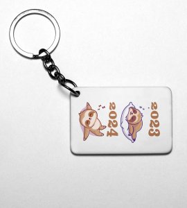 Sleep More, Graphic Printed Sublimated Key-Chain