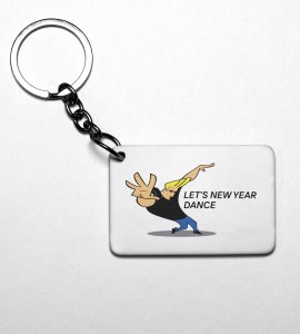 New Year Dance, Graphics Printed Key-Chain On New Year Theme Best Gift For New Year