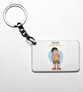 No Plans For New Year, New Year Printed Key-Chain
